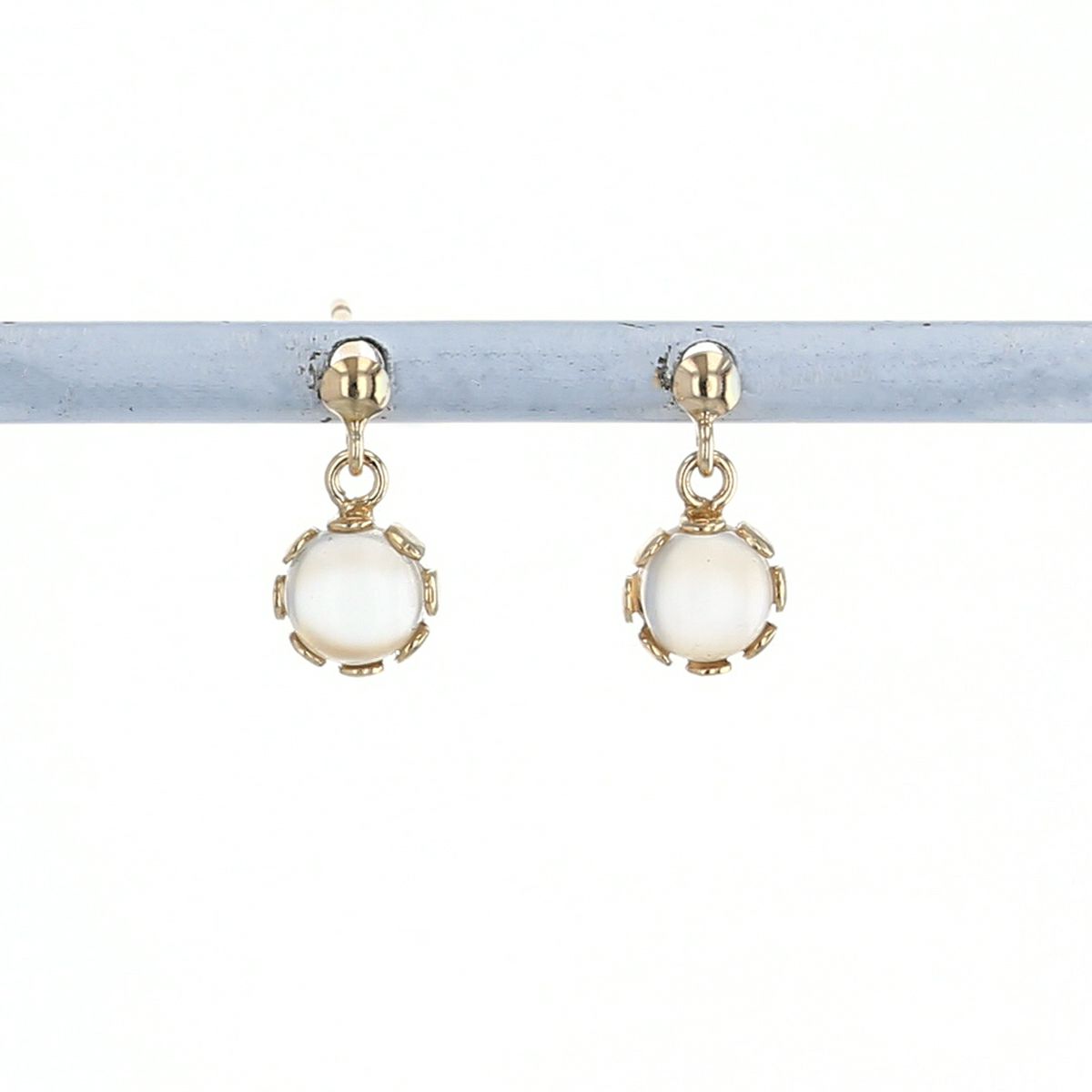 K10 YG ムーンストーン ピアス イエローゴールド 10金 6月 誕生石 誕生日 プレゼント レディース 20代 30代 40代 10k k10 天然石