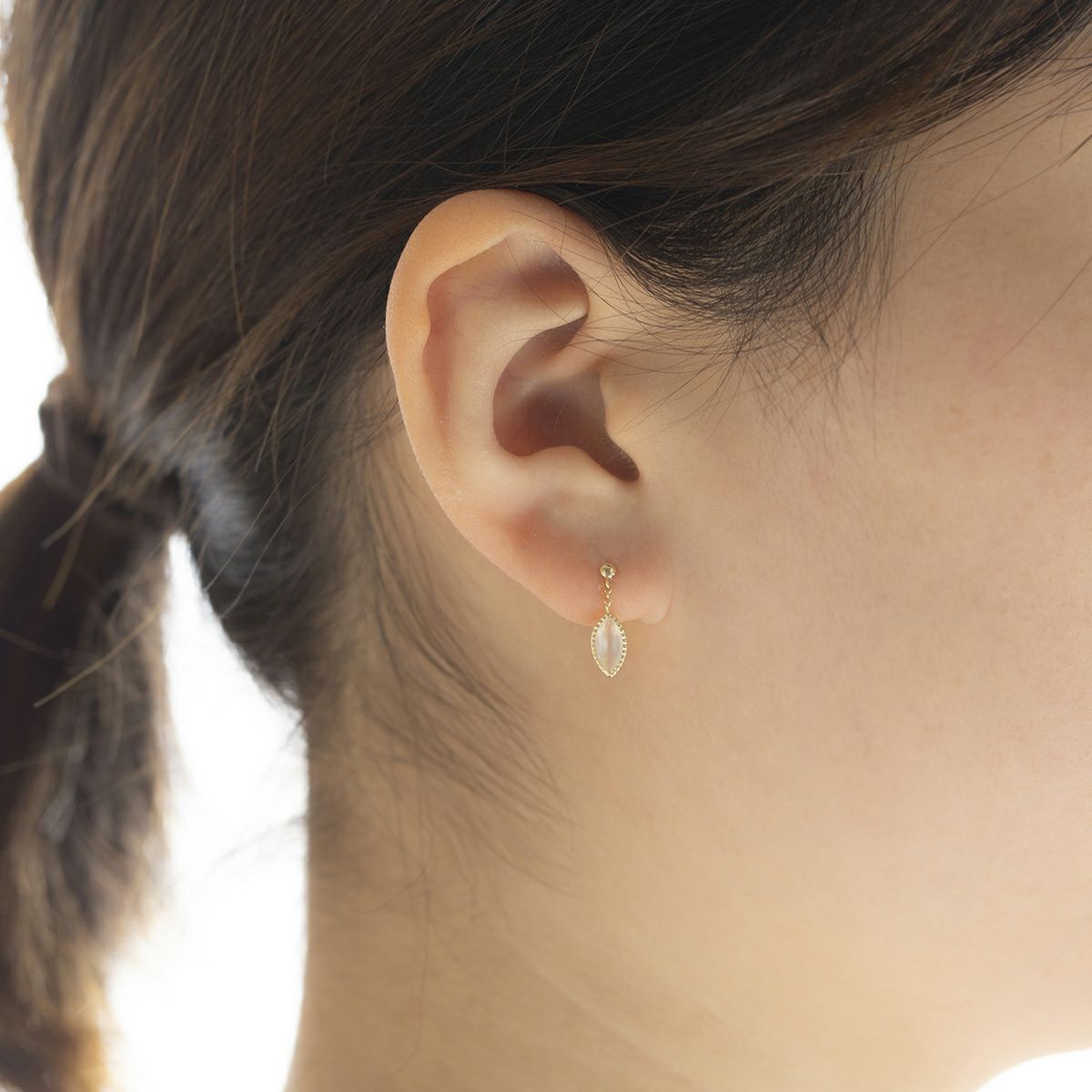 K10 YG ムーンストーン ピアス イエローゴールド 10金 6月 誕生石 誕生日 プレゼント レディース 20代 30代 40代 10k k10 天然石