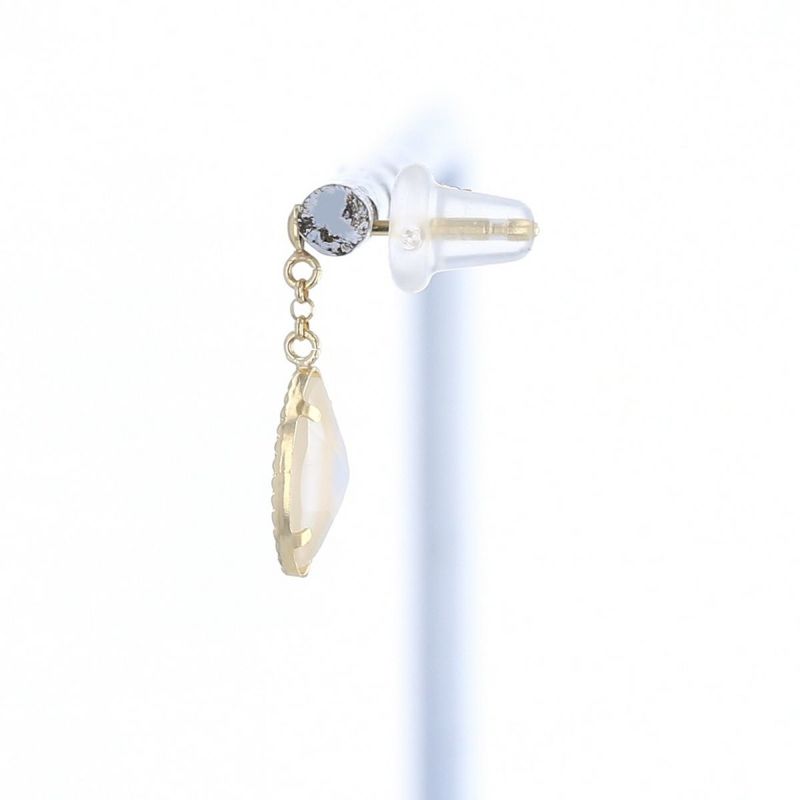 K10 YG ムーンストーン ピアス イエローゴールド 10金 6月 誕生石 誕生日 プレゼント レディース 20代 30代 40代 10k k10 天然石