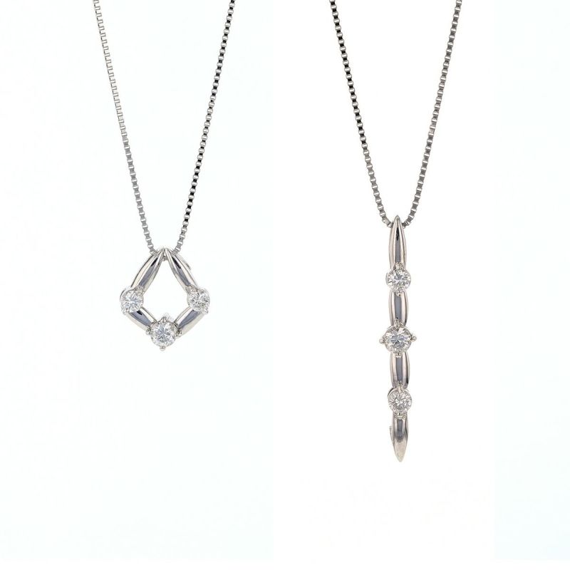 定番人気！ トリロジー ダイヤモンド プラチナ ネックレス IKEDA | アクセサリー