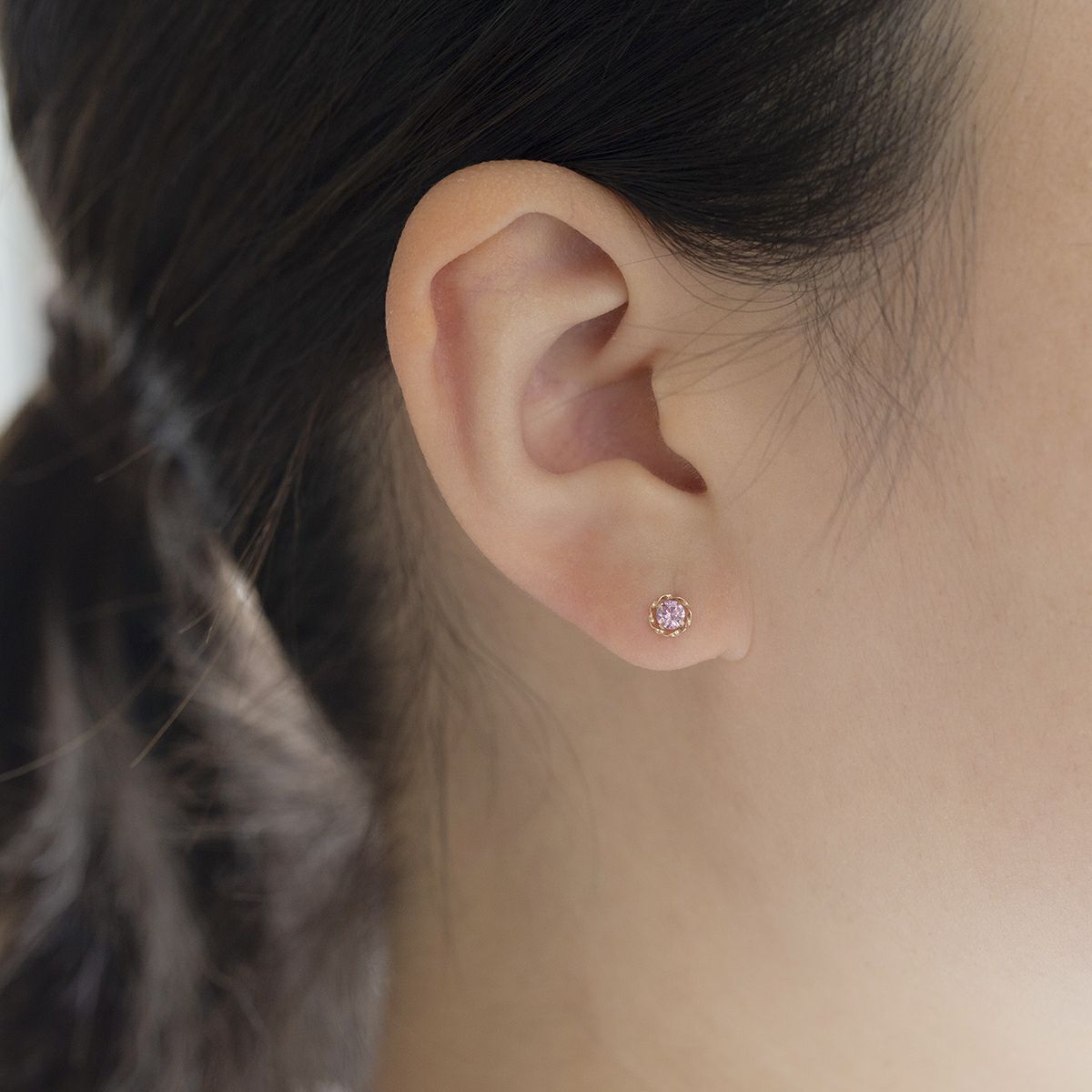 K18 PG ピンクサファイア ピアス 9月 ギフト レディース 18k 誕生石 ピンクゴールド レディース 彼女 妻 プレゼント 誕生日プレゼント