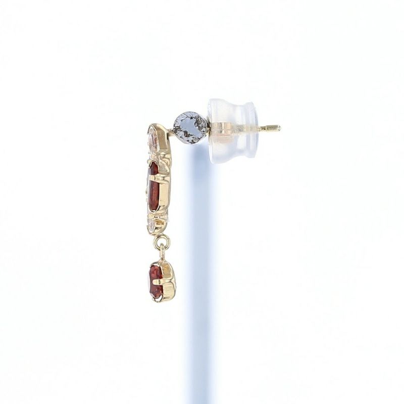 K10 YG ガーネット ピアス キュービックジルコニア イエローゴールド 10金 1月 誕生石 誕生日プレゼント ギフト レディース 20代 30代 40代 10k k10