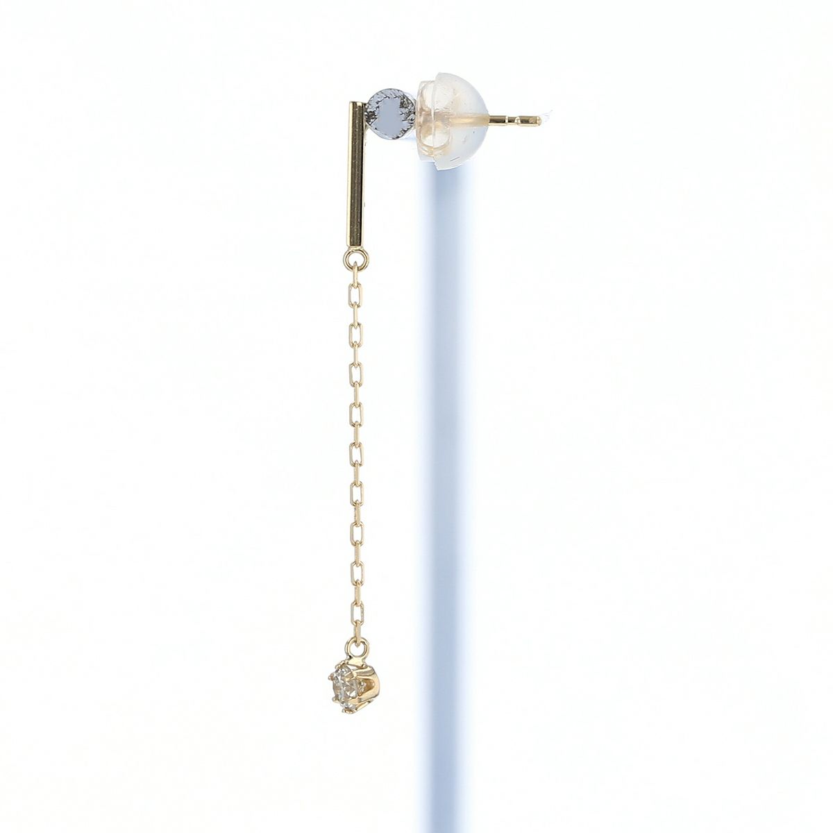 K18 YG ダイヤモンド ピアス 18k 18金 誕生石 イエローゴールド ロングピアス レディース 彼女 妻 誕生日プレゼント ギフト