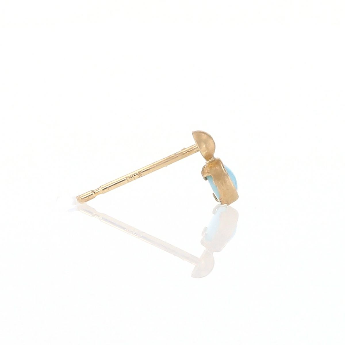 K10 YG ラリマー ピアス