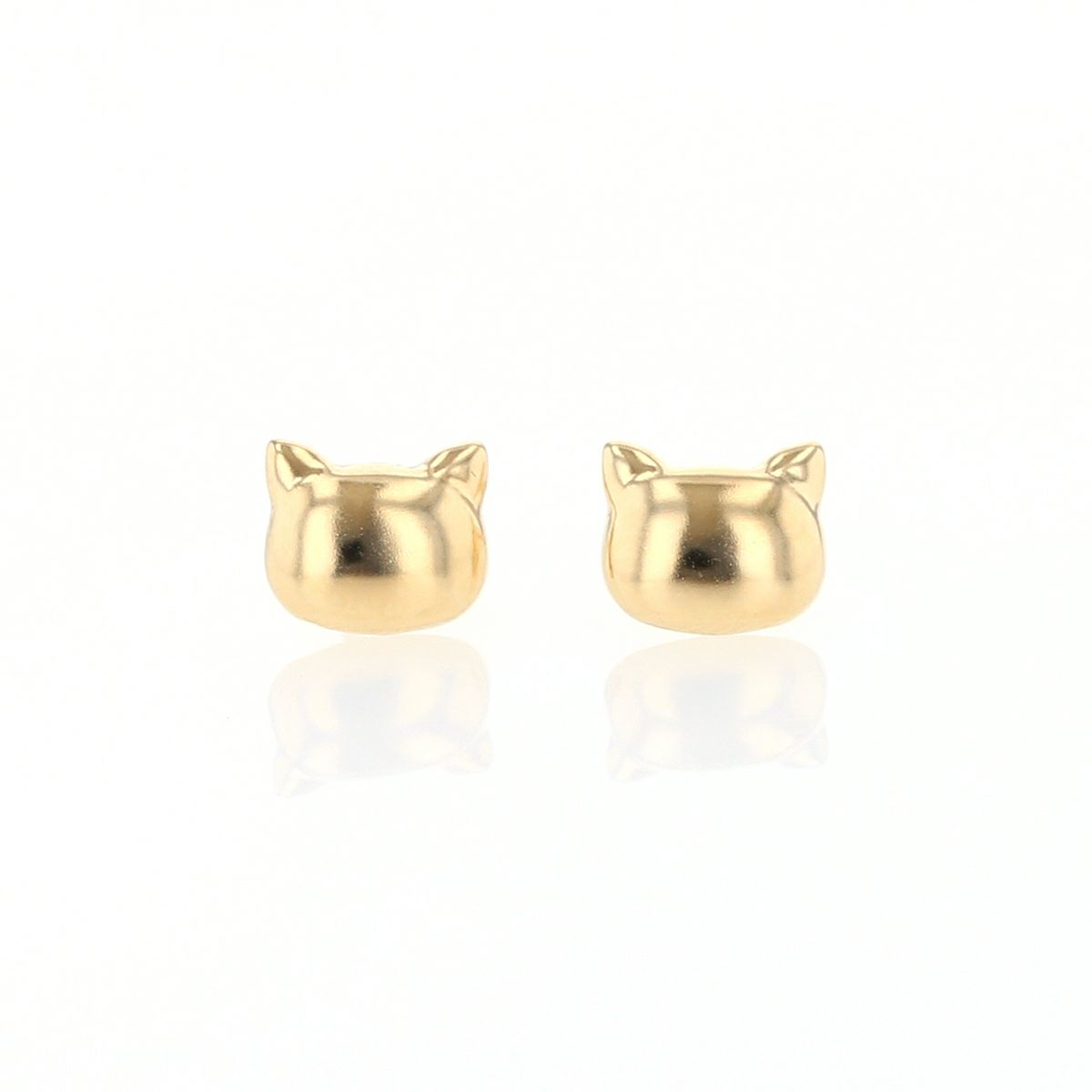 K10 YG ピアス 猫 ねこ ネコ レディース 誕生日プレゼント ギフト 10金 彼女 妻 20代 30代 40代 イエローゴールド
