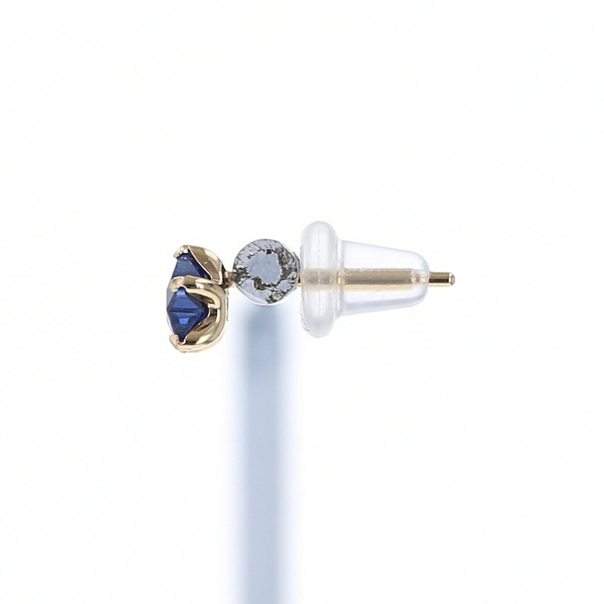 K10 YG キュービックジルコニア ピアス ブルー K10 YG 星 スター ゴールド イエローゴールド レディース 10金 CZ 誕生日プレゼント ギフト 20代 30代 40代 女性 彼女 妻