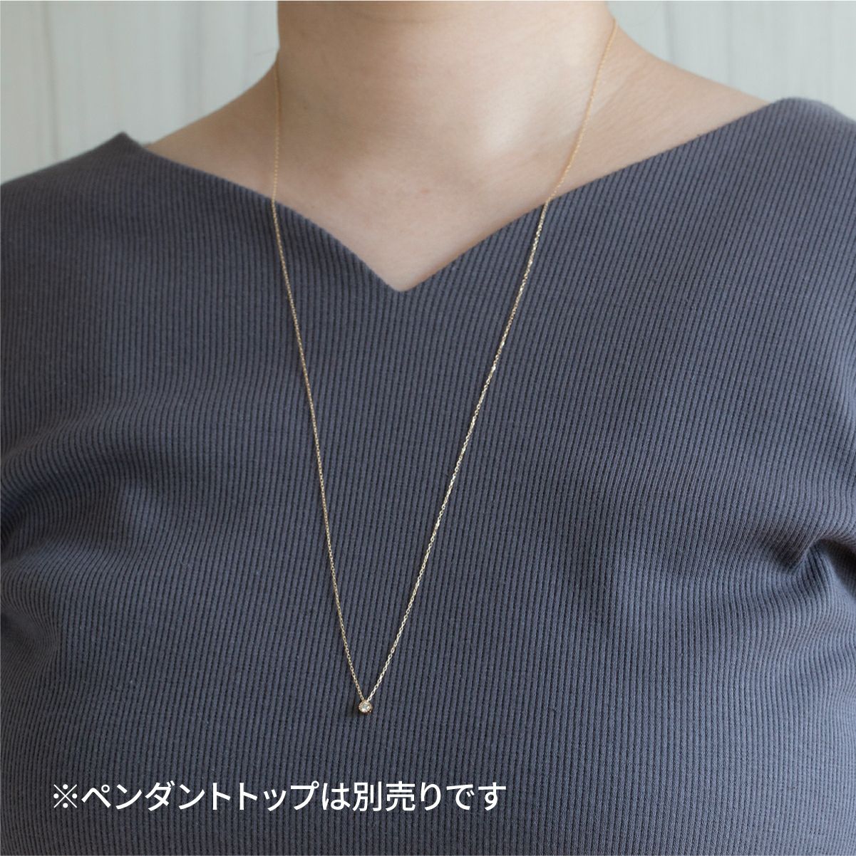 K10 YG WG ネックレス ラリエット
