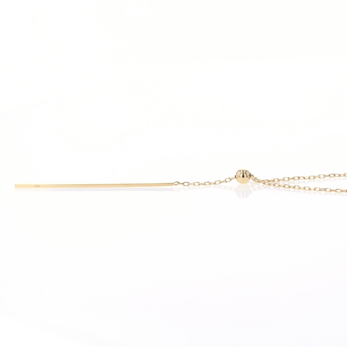 K10 YG WG ネックレス ラリエット