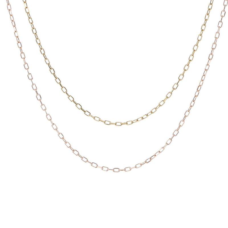 K10 YG/PG チェーンネックレス アズキチェーン チェーンネックレス イエローゴールド ピンクゴールド レディース 妻 彼女 誕生日 誕生日プレゼント 小豆チェーン 10K 10金 地金