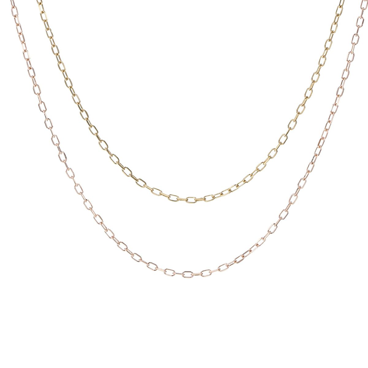 K10 YG/PG チェーンネックレス アズキチェーン チェーンネックレス イエローゴールド ピンクゴールド レディース 妻 彼女 誕生日 誕生日プレゼント 小豆チェーン 10K 10金 地金