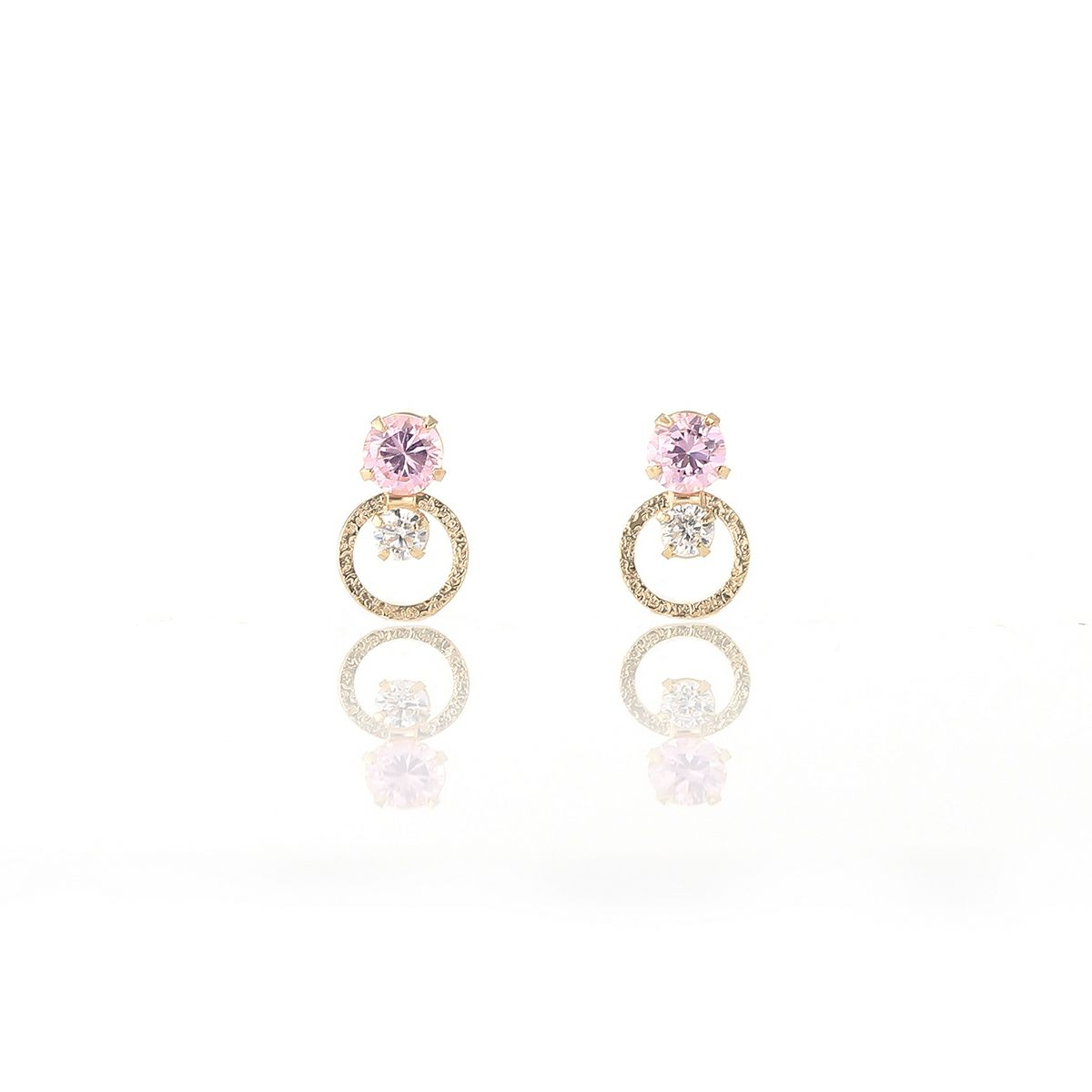 K10 YG キュービックジルコニア ピアス ゴールド レディース 10金 CZ 誕生日プレゼント ギフト 20代 30代 40代 女性 彼女 妻 イエローゴール