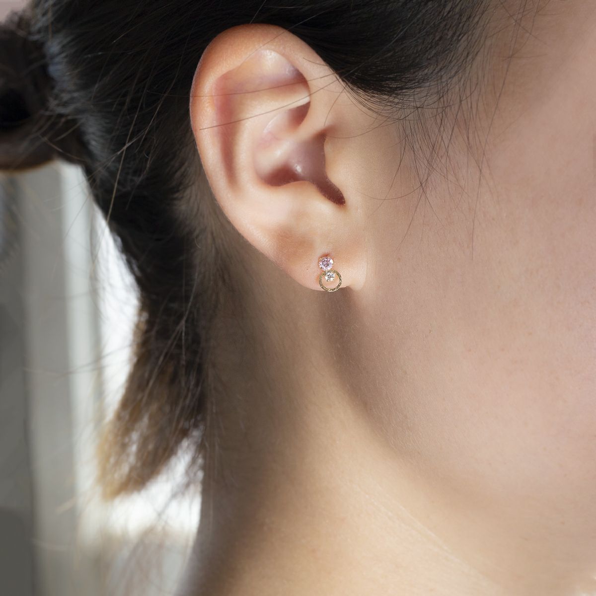 K10 YG キュービックジルコニア ピアス ゴールド レディース 10金 CZ 誕生日プレゼント ギフト 20代 30代 40代 女性 彼女 妻 イエローゴール