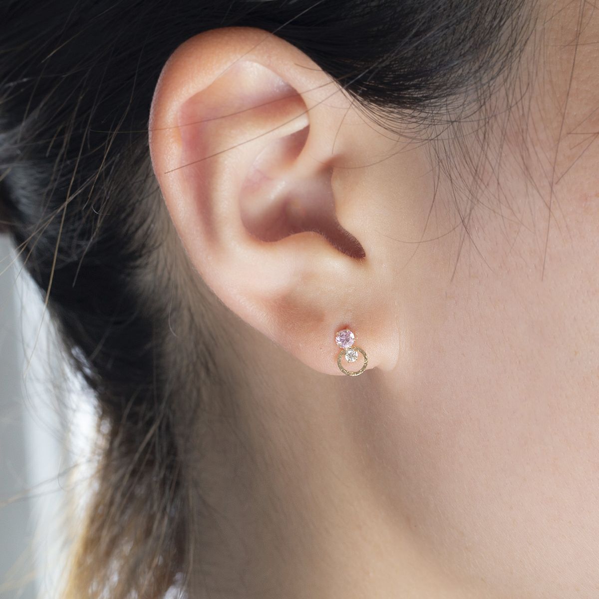 K10 YG キュービックジルコニア ピアス ゴールド レディース 10金 CZ 誕生日プレゼント ギフト 20代 30代 40代 女性 彼女 妻 イエローゴール