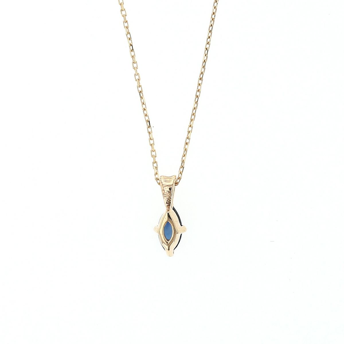 K10 YG サファイア ネックレス イエローゴールド 10K 10金 サファイヤ 9月 誕生石 レディース プレゼント 彼女 20代 30代 40代 華奢