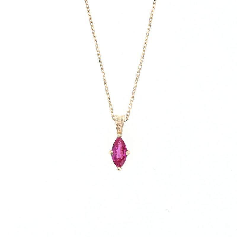 K10 YG ルビー ネックレス イエローゴールド 10K 10金 7月 誕生石 レディース 誕生日プレゼント ギフト プレゼント 彼女 20代 30代 40代 華奢