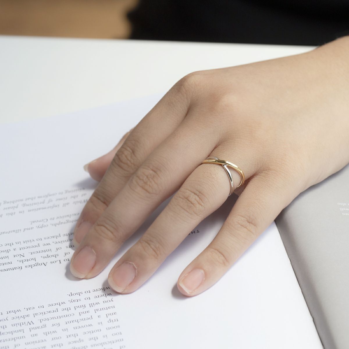 プラチナ/K18 YG リング PT950 イエローゴールド 18金 18K 指輪 レディース 妻 女性 誕生日 30代 40代 50代