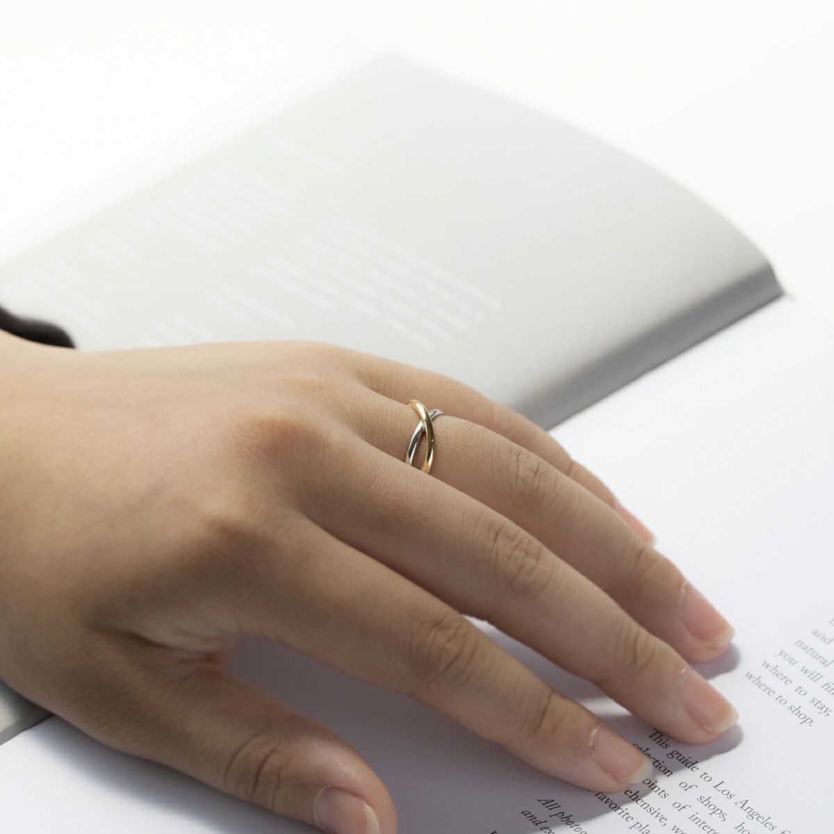 プラチナ/K18 YG リング PT950 イエローゴールド 18金 18K 指輪 レディース 妻 女性 誕生日 30代 40代 50代