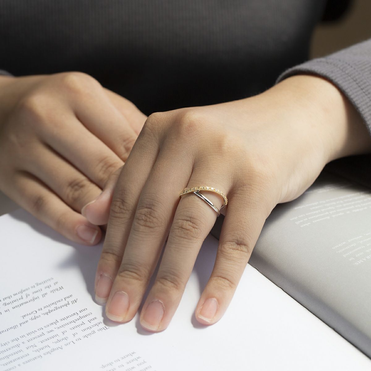 プラチナ/K18YG ダイヤモンド リング ダイヤ ハーフエタニティ PT950 イエローゴールド 18金 18K 指輪 レディース 妻 女性 誕生日 30代 40代 50代 ギフト 誕生日プレゼント