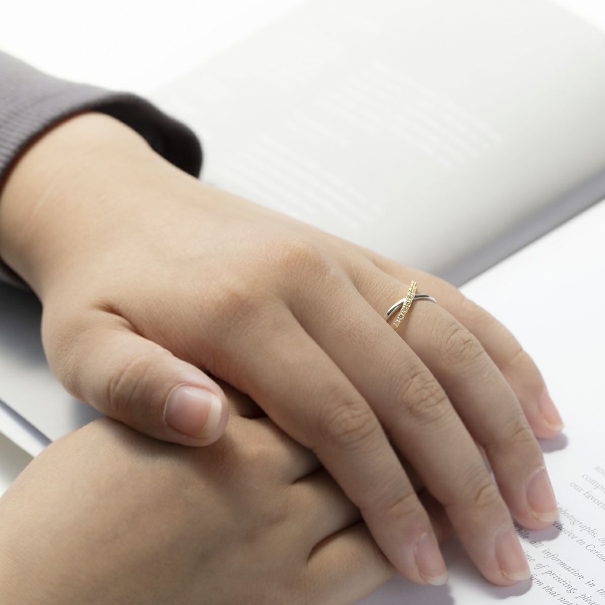 プラチナ/K18YG ダイヤモンド リング ダイヤ ハーフエタニティ PT950 イエローゴールド 18金 18K 指輪 レディース 妻 女性 誕生日 30代 40代 50代 ギフト 誕生日プレゼント