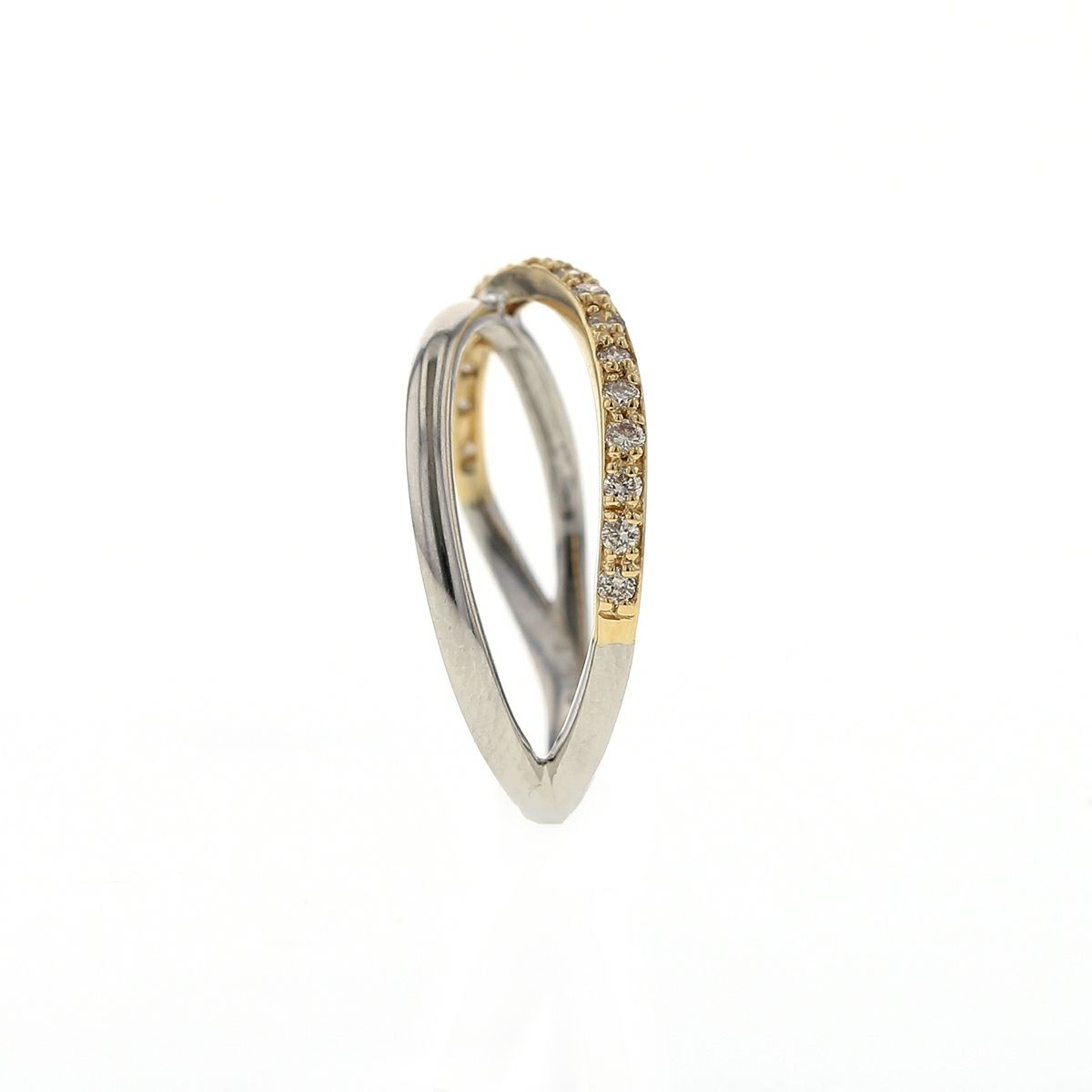 プラチナ/K18YG ダイヤモンド リング ダイヤ ハーフエタニティ PT950 イエローゴールド 18金 18K 指輪 レディース 妻 女性 誕生日 30代 40代 50代 ギフト 誕生日プレゼント