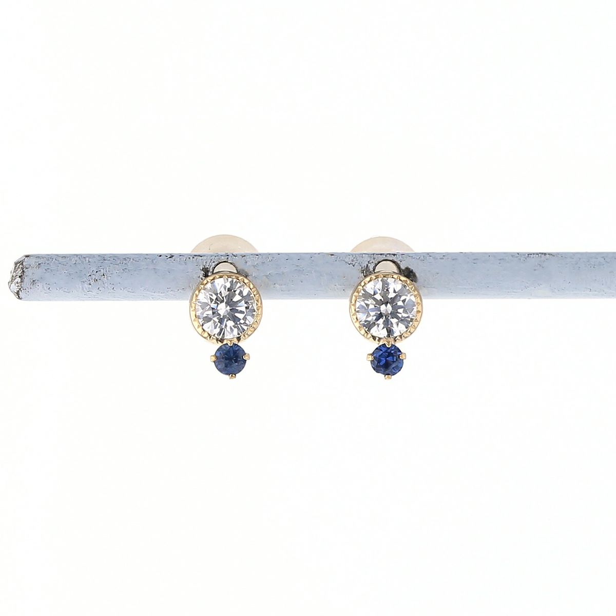 K10 YG サファイア キュービックジルコニア ピアス レディース 誕生石 9月 誕生日 10金 イエローゴールド 妻 彼女 ギフト 誕生日プレゼント