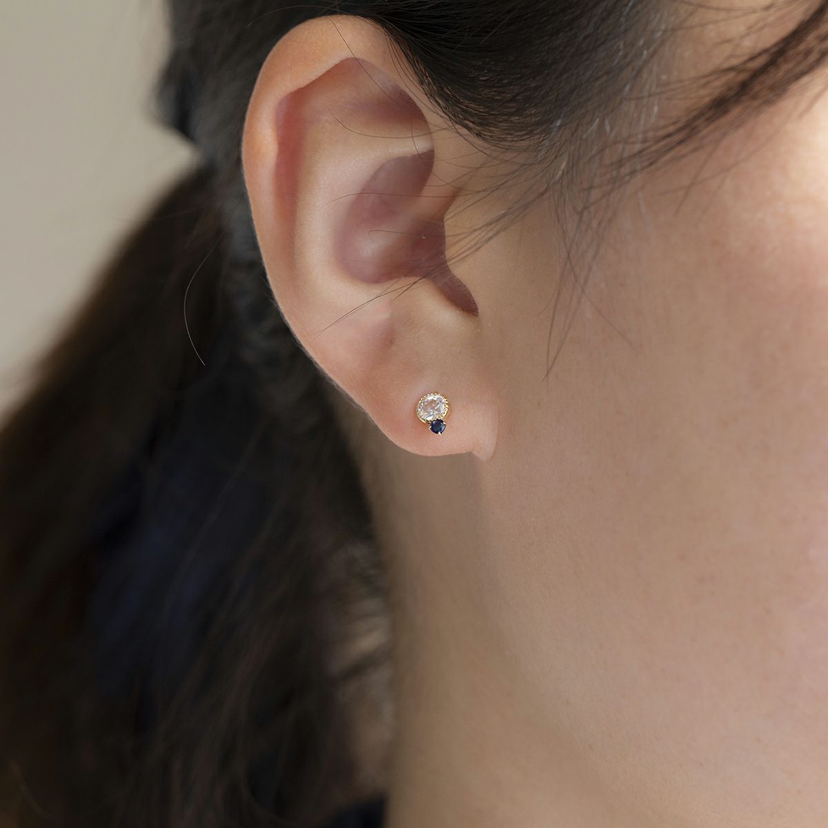 K10 YG サファイア キュービックジルコニア ピアス レディース 誕生石 9月 誕生日 10金 イエローゴールド 妻 彼女 ギフト 誕生日プレゼント