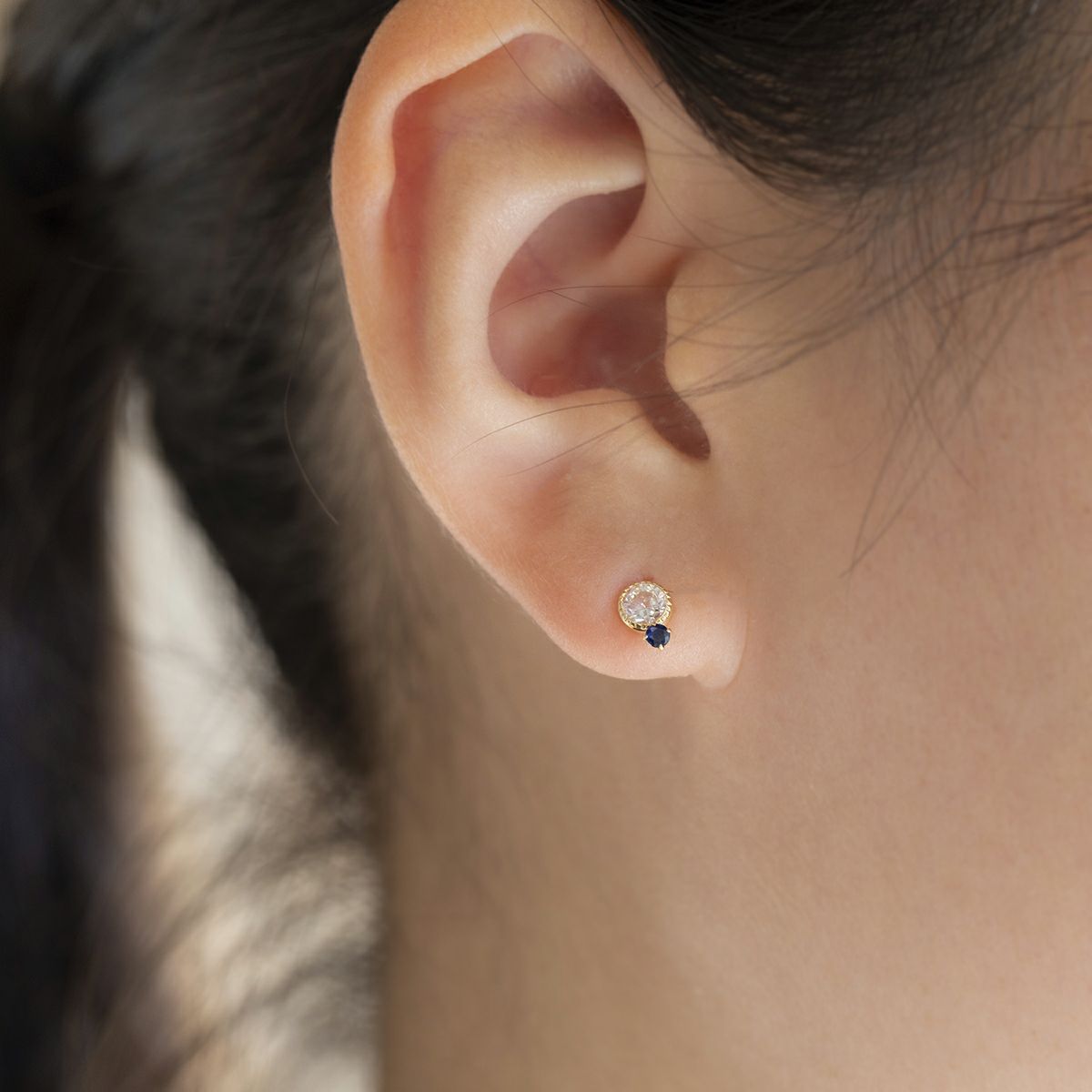 K10 YG サファイア キュービックジルコニア ピアス レディース 誕生石 9月 誕生日 10金 イエローゴールド 妻 彼女 ギフト 誕生日プレゼント