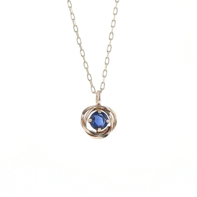 K10 YG サファイア ネックレス イエローゴールド 10K 10金 サファイヤ 9月 誕生石 レディース プレゼント 彼女 華奢 ギフト 誕生日プレゼント プレゼント