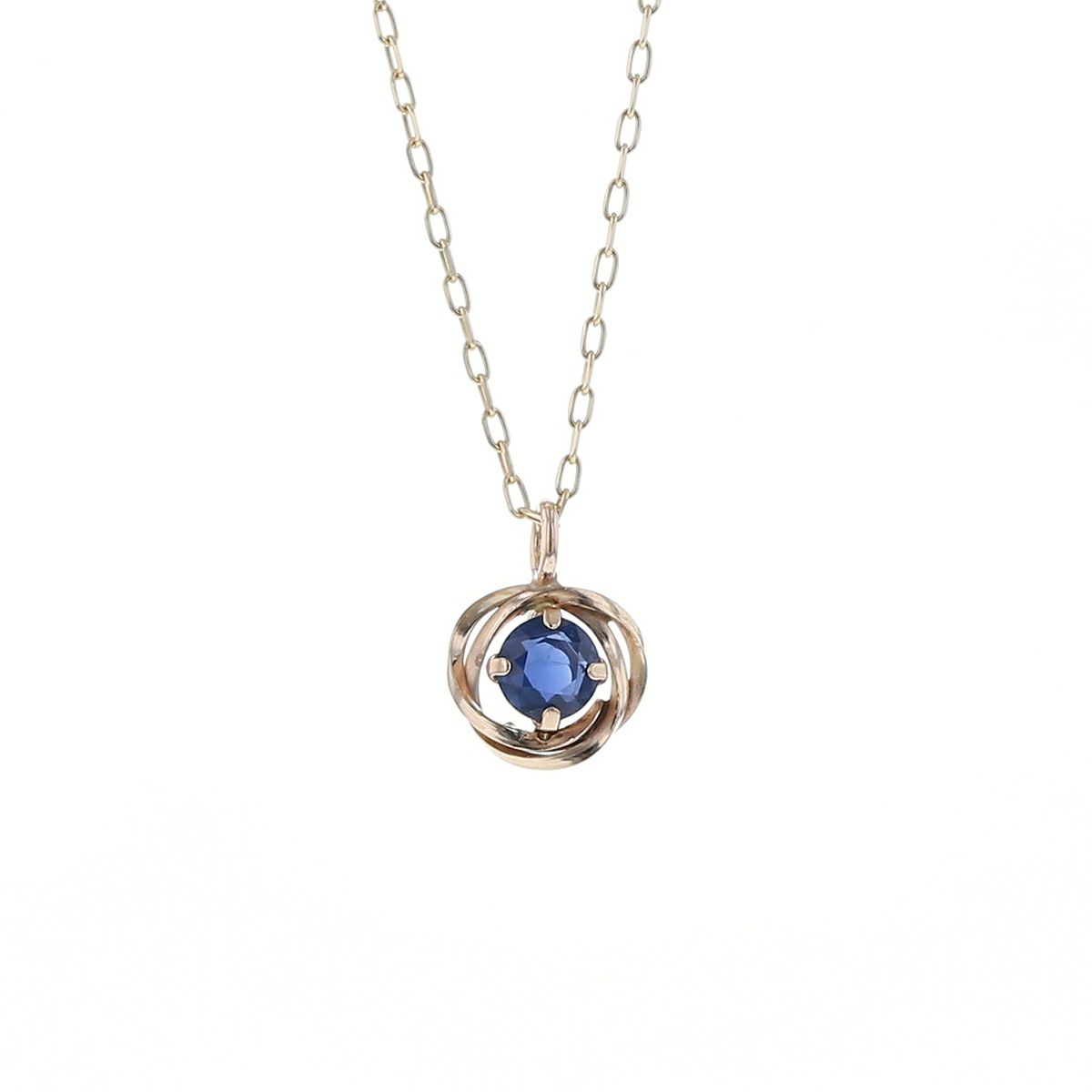 K10 YG サファイア ネックレス イエローゴールド 10K 10金 サファイヤ 9月 誕生石 レディース プレゼント 彼女 華奢 ギフト 誕生日プレゼント プレゼント