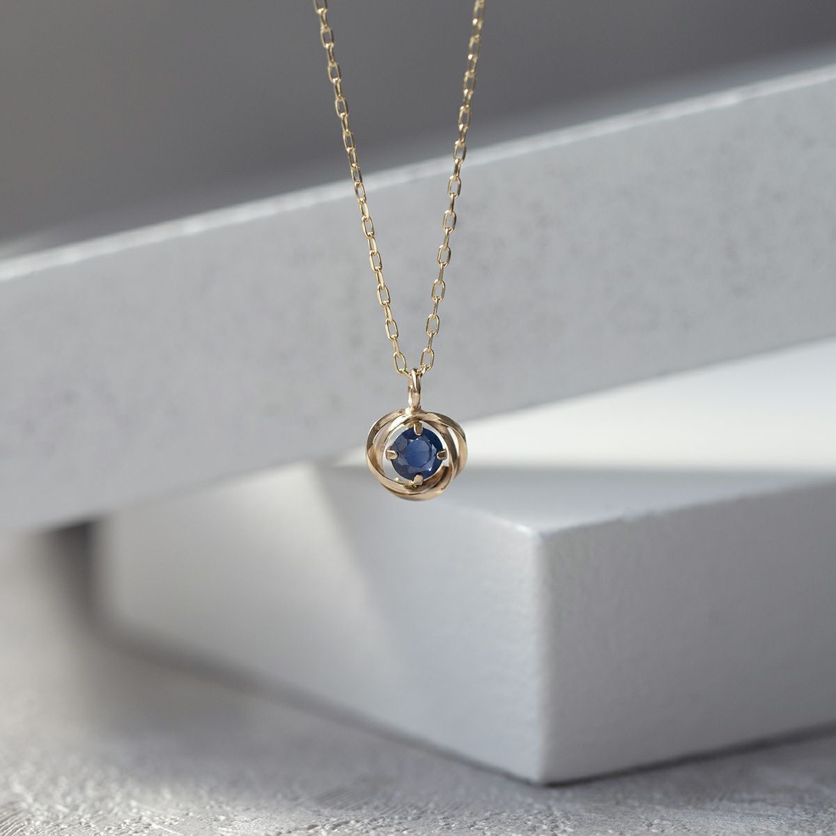 K10 YG サファイア ネックレス イエローゴールド 10K 10金 サファイヤ 9月 誕生石 レディース プレゼント 彼女 華奢 ギフト 誕生日プレゼント プレゼント