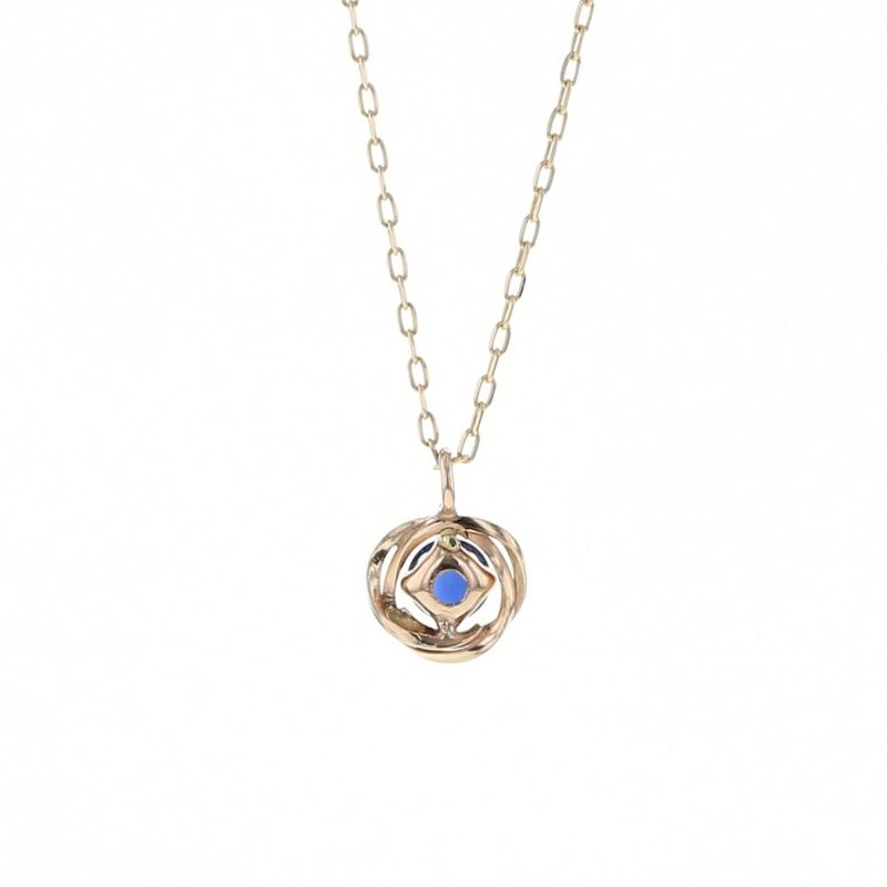 K10 YG サファイア ネックレス イエローゴールド 10K 10金 サファイヤ 9月 誕生石 レディース プレゼント 彼女 華奢 ギフト 誕生日プレゼント プレゼント