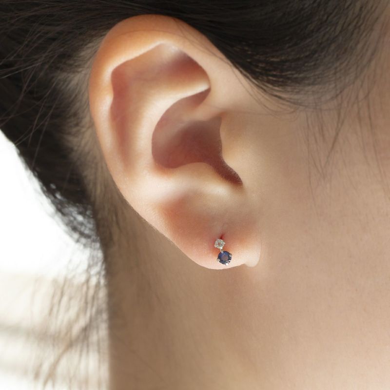 プラチナ サファイア ピアス ホワイトトパーズ PT900 9月誕生石 妻 彼女 レディース ギフト 誕生日プレゼント 20代 30代 40代 シンプル