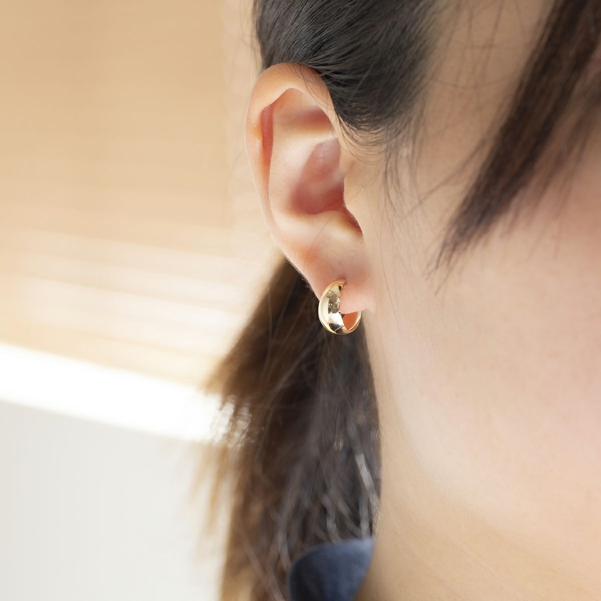 K10 YG フープ 月甲ピアス ピアス フープピアス イエローゴールド レディース 20代 30代 40代 誕生日 プレゼント ギフト 女性 彼女 妻 シンプル