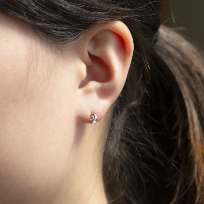 K10 ダイヤモンド ピアス 金 ホワイトゴールド WG K10ホワイトゴールドダイヤモンドピアス(RPE020)|TSUTSUMI