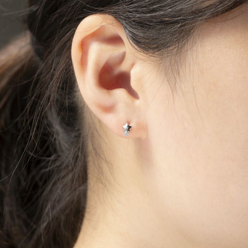 gravie アウイナイト ピアス WG K10 K10 WG キュービックジルコニア