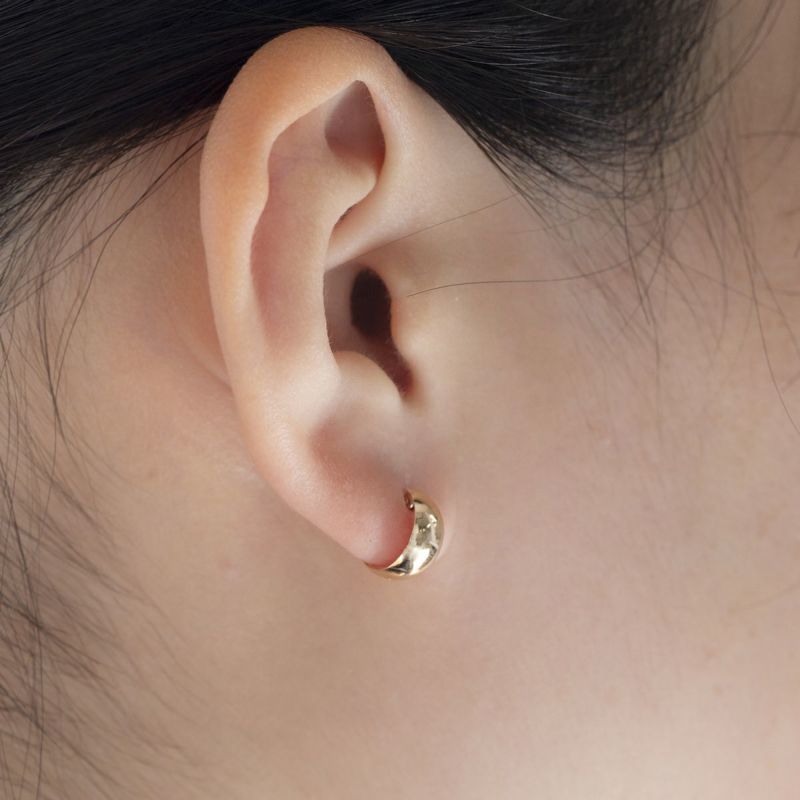 K10 YG フープ ピアス 月甲ピアス フープピアス イエローゴールド レディース 20代 30代 40代 誕生日プレゼント ギフト 女性 彼女 妻 シンプル