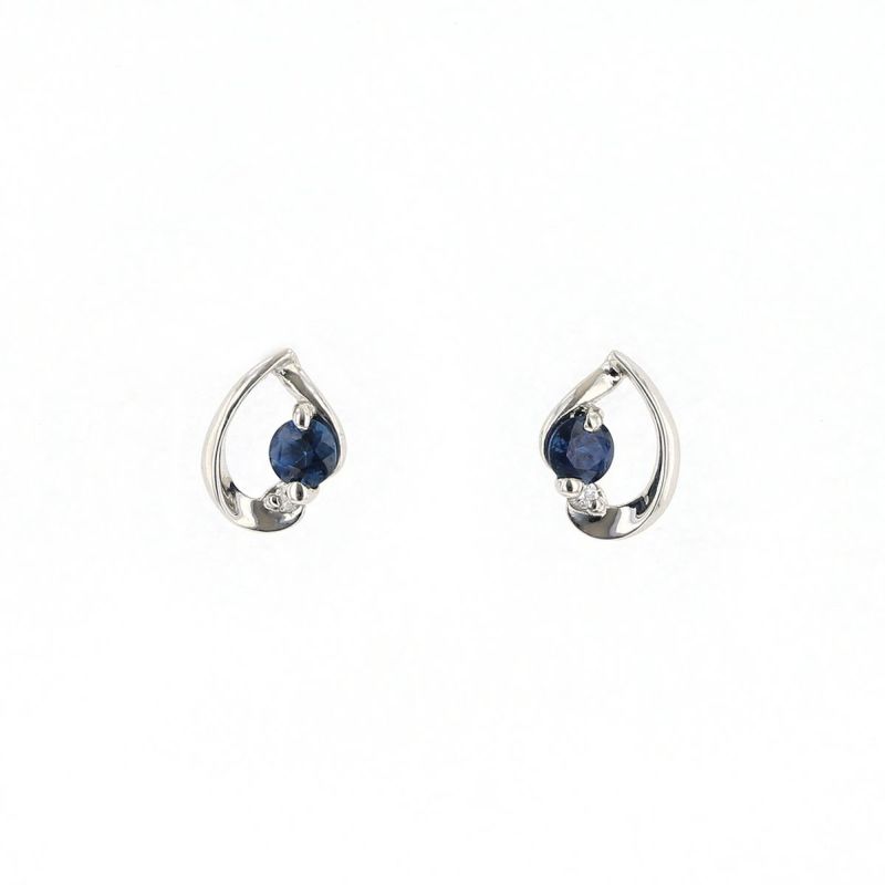 プラチナ サファイア ダイヤモンド ピアス ダイヤ PT950 9月誕生石 妻 彼女 レディース ギフト 誕生日プレゼント 20代 30代 40代 ドロップ 雫