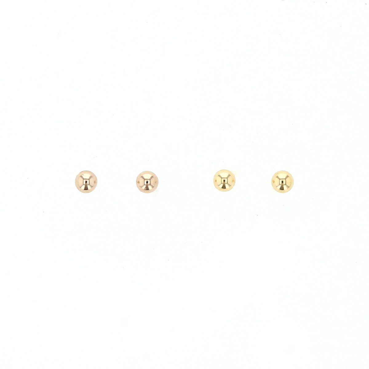 K18 PG/YG ボール ピアス レディース 18金 ピンクゴールド イエローゴールド シンプル 20代 30代 40代 彼氏 彼女 妻 18k 小さめ ユニセックス