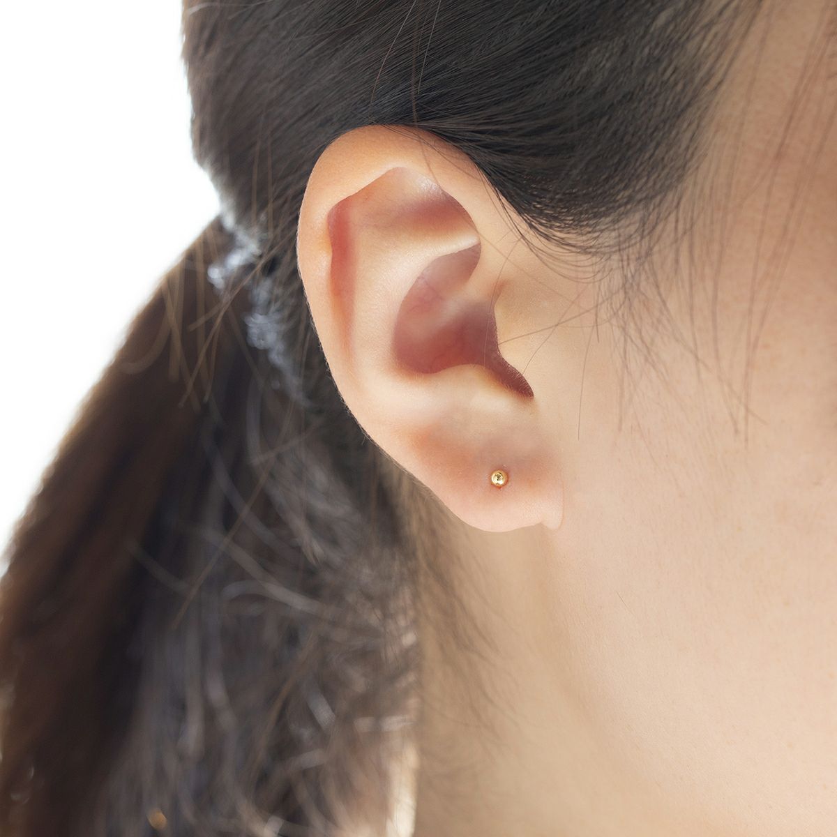 K18 PG/YG ボール ピアス レディース 18金 ピンクゴールド イエローゴールド シンプル 20代 30代 40代 彼氏 彼女 妻 18k 小さめ ユニセックス