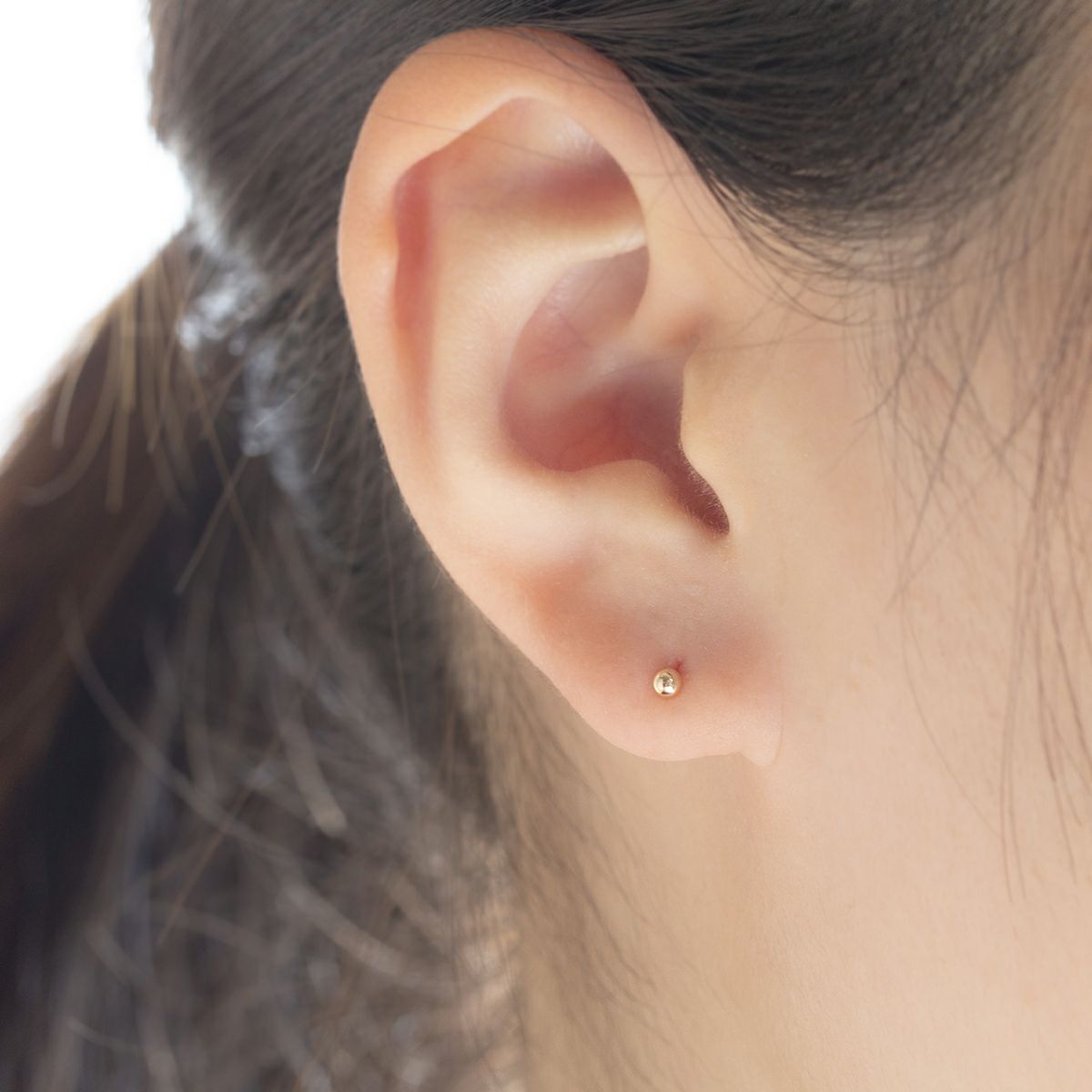 K18 PG/YG ボール ピアス レディース 18金 ピンクゴールド イエローゴールド シンプル 20代 30代 40代 彼氏 彼女 妻 18k 小さめ ユニセックス