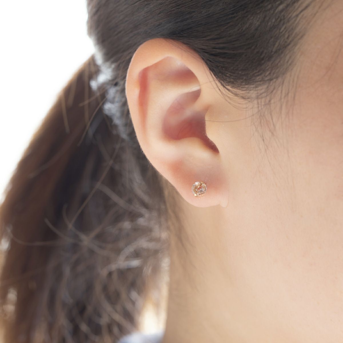 K10 YG ピンクトルマリン ピアス 1粒 10月誕生石 イエローゴールド 10金 10月 誕生石 誕生日プレゼント ギフト レディース 20代 30代 40代 10k k10 かわいい 天然石