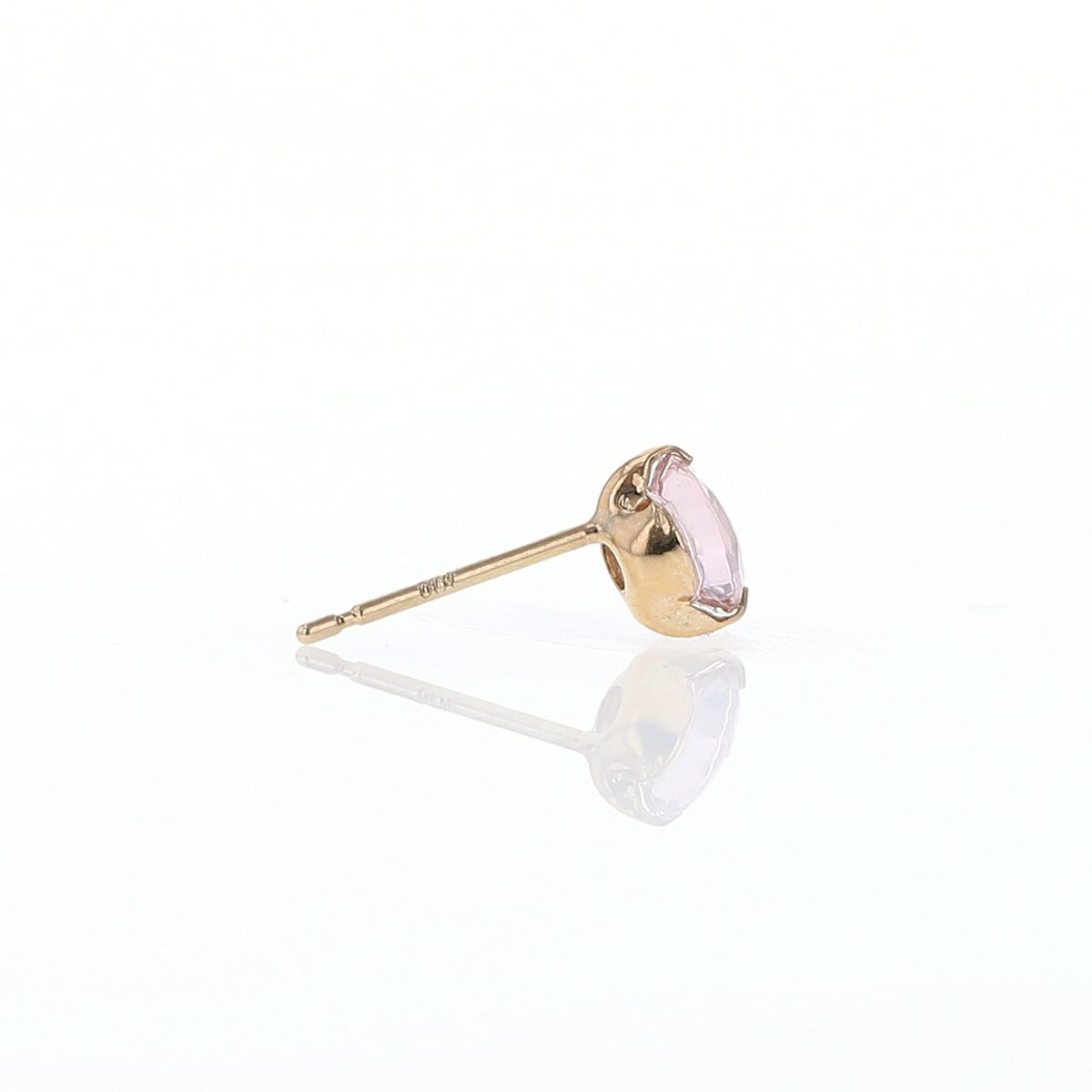 K10 YG ピンクトルマリン ピアス 1粒 10月誕生石 イエローゴールド 10金 10月 誕生石 誕生日プレゼント ギフト レディース 20代 30代 40代 10k k10 かわいい 天然石