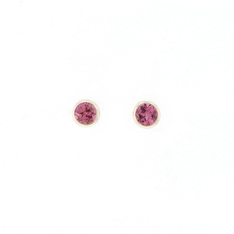K10 YG ピンクトルマリン ピアス 1粒 10月誕生石 イエローゴールド 10金 10月 誕生石 誕生日プレゼント ギフト レディース 20代 30代 40代 10k k10 かわいい 天然石