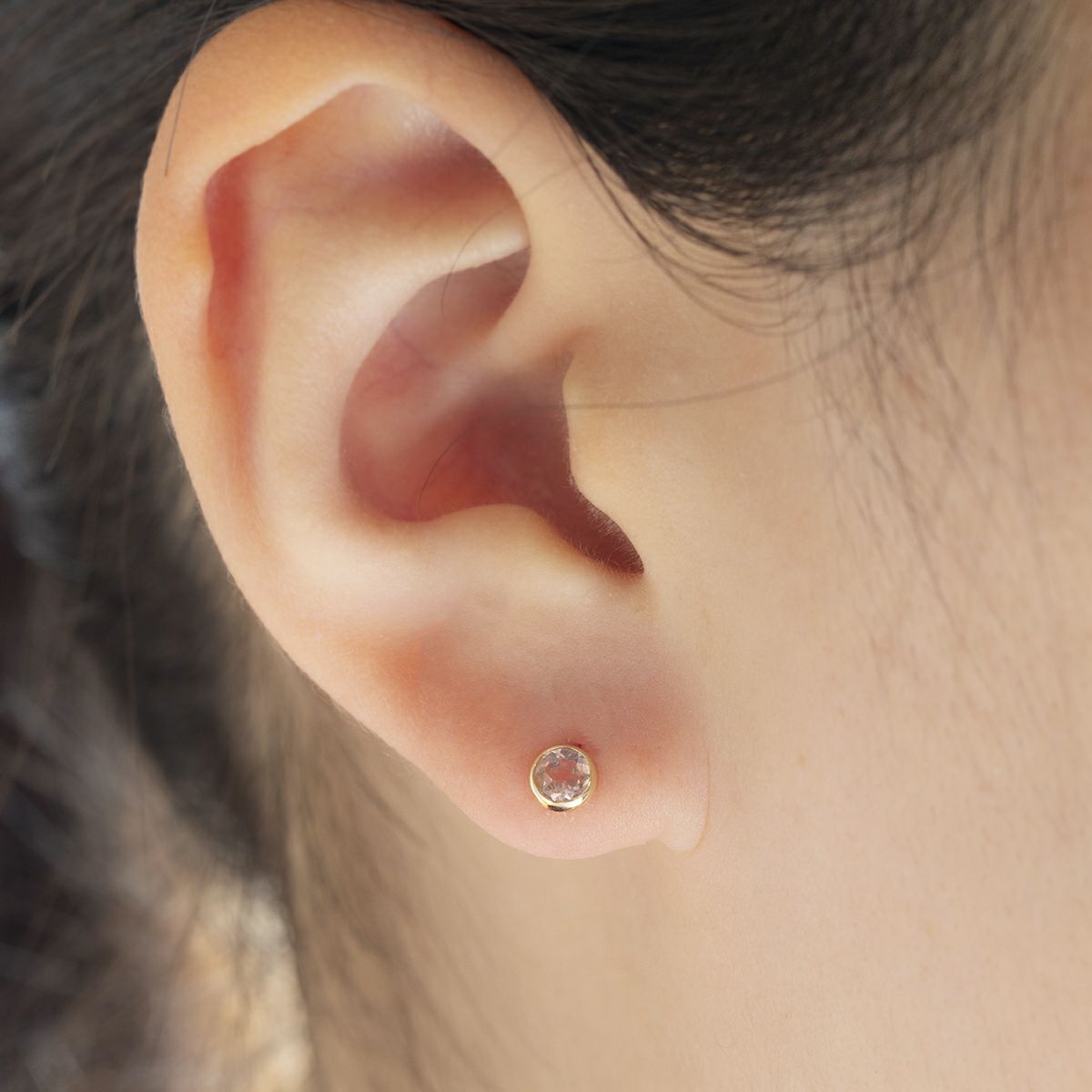 K10 YG ピンクトルマリン ピアス 1粒 10月誕生石 イエローゴールド 10金 10月 誕生石 誕生日プレゼント ギフト レディース 20代 30代 40代 10k k10 かわいい 天然石