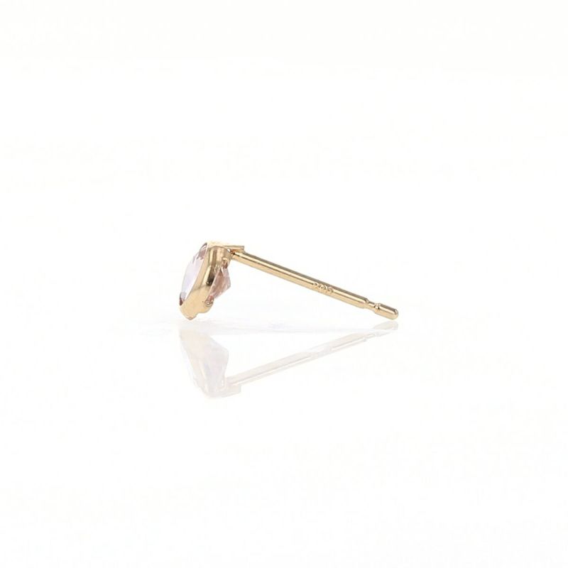 K10 YG ピンクトルマリン ピアス 1粒 10月誕生石 イエローゴールド 10金 10月 誕生石 誕生日プレゼント ギフト レディース 20代 30代 40代 10k k10 かわいい 天然石