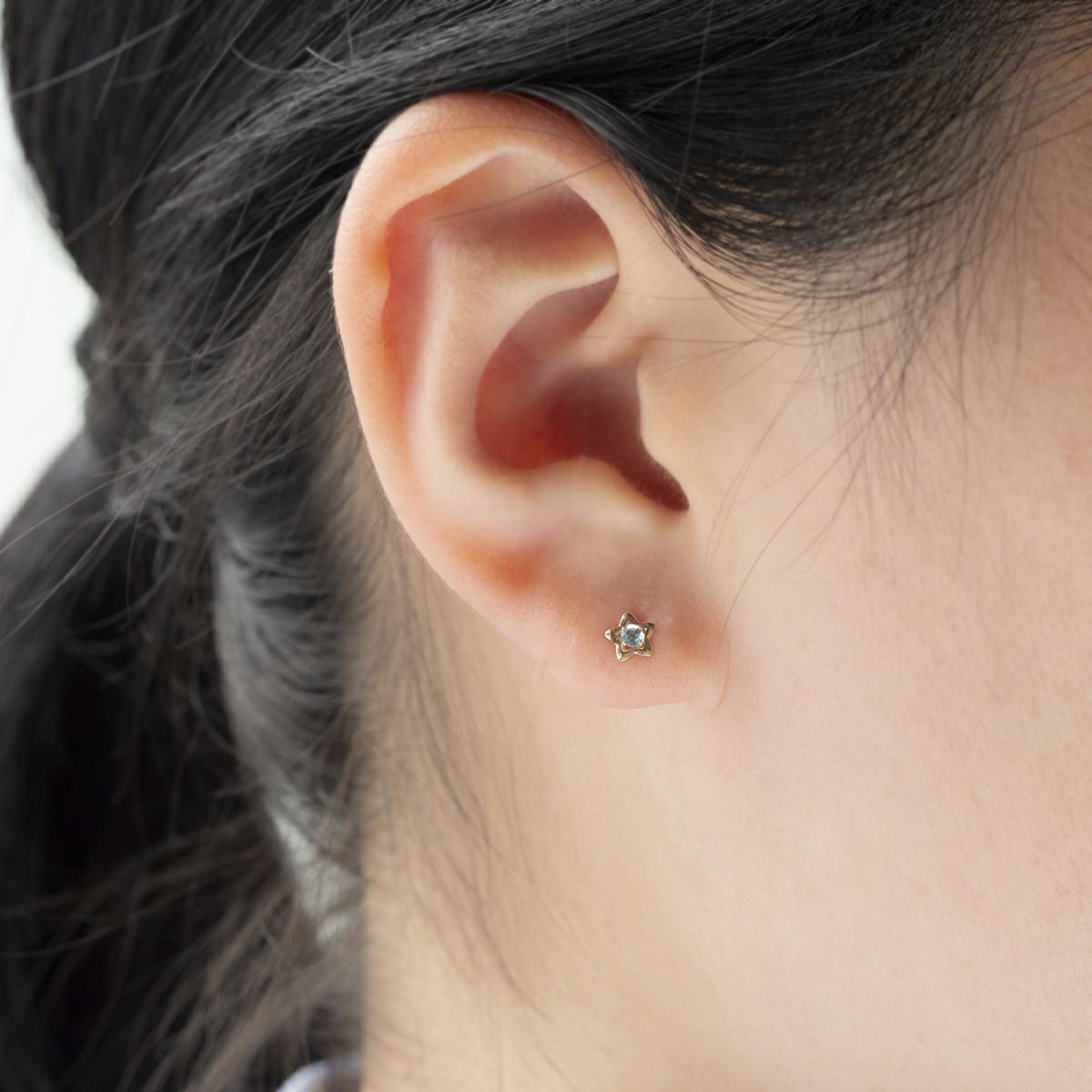 K10 YG ブルートパーズ ピアス 星 スター イエローゴールド 10金 11月 誕生石 誕生日プレゼント ギフト レディース 20代 30代 40代 10k k10 天然石 かわいい