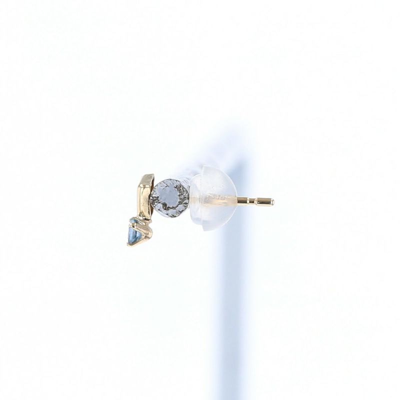 K10 YG ブルートパーズ ピアス ひし形 スクエア イエローゴールド 10金 11月 誕生石 誕生日プレゼント ギフト レディース 20代 30代 40代 10k k10 天然石