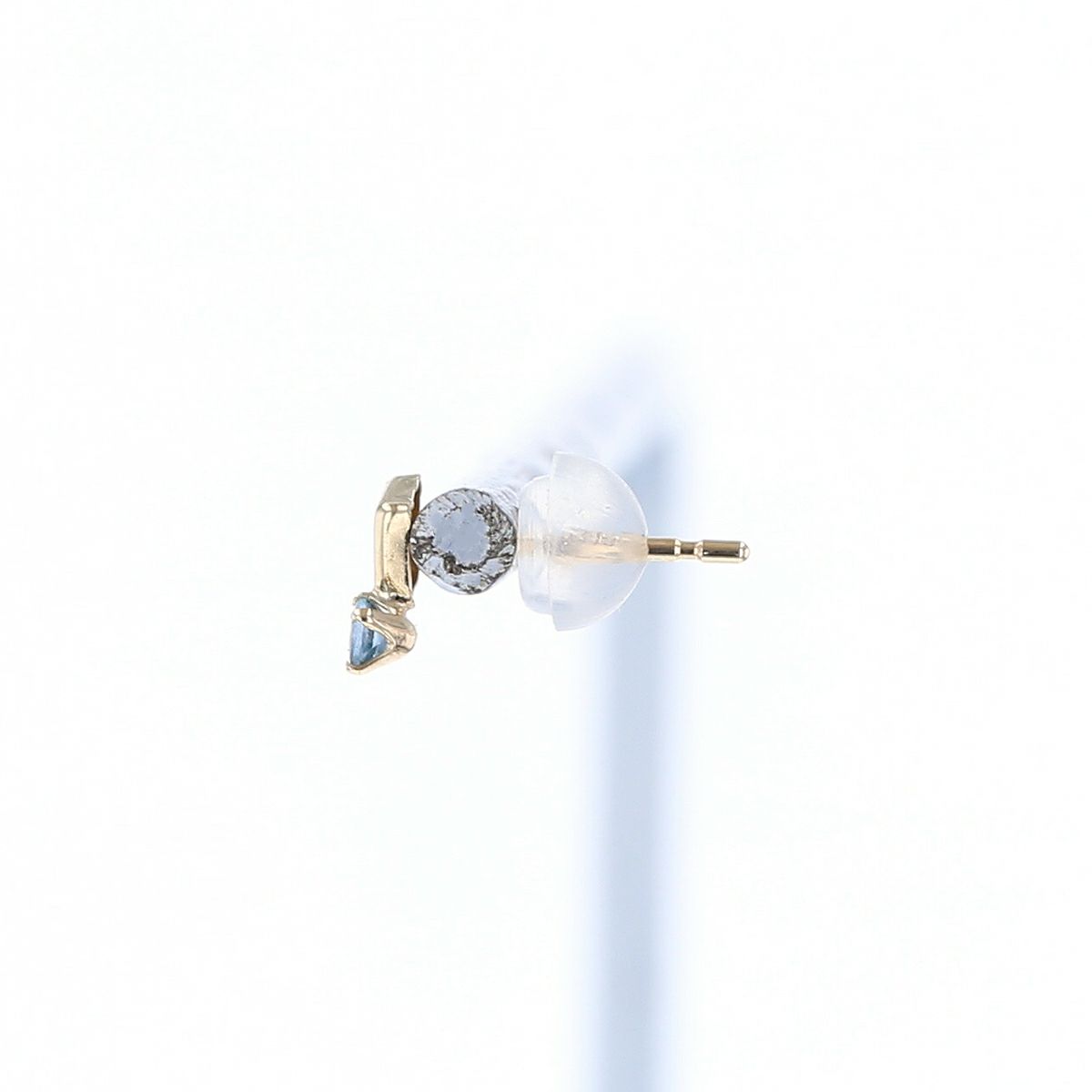 K10 YG ブルートパーズ ピアス ひし形 スクエア イエローゴールド 10金 11月 誕生石 誕生日プレゼント ギフト レディース 20代 30代 40代 10k k10 天然石