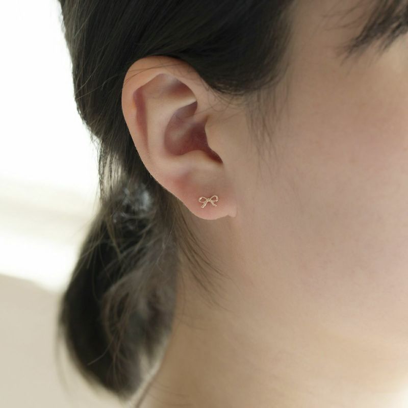 セット クリスマスセット K10 PG ダイヤモンド ネックレス ピアス リボン 30代 40代 レディース 女性 彼女 妻 クリスマスプレゼント 一粒ダイヤモンド スタッドピアス ラッキーモチーフ レディース プレゼント 誕生日 10代 20代 30代 かわいい 小さい 華奢 10金 クリスマスギフト クリスマス