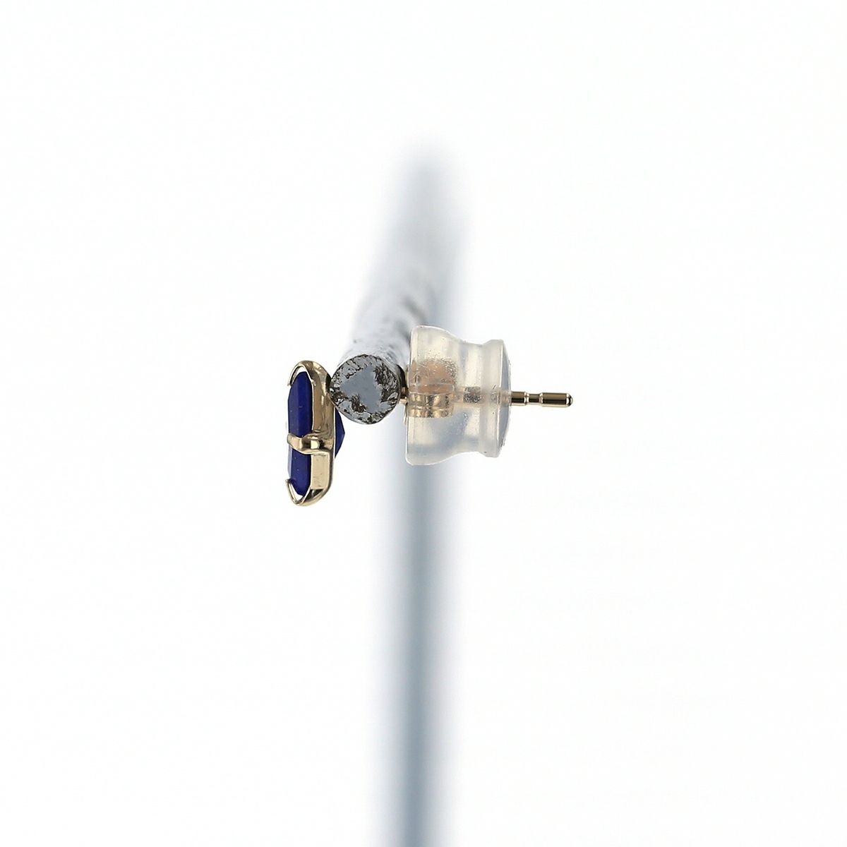 K10 YG ラピスラズリ ピアス スクエア ひし形 イエローゴールド スタッドピアス かわいい ギフト 誕生日プレゼント 20代 30代 40代 妻 彼女 レディース